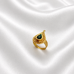 Exclusive Design With Green Stone - 21k Gold - image 2