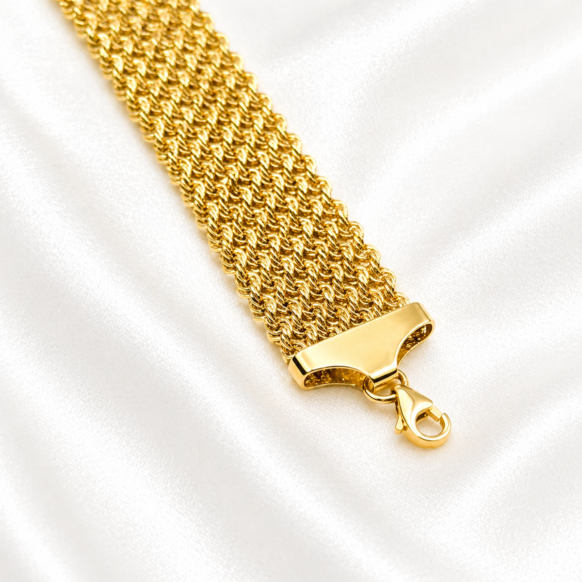 Wide Rop Bracelet - 18k Gold - image 3