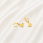 Heart Gold Earring - 21k - image 2