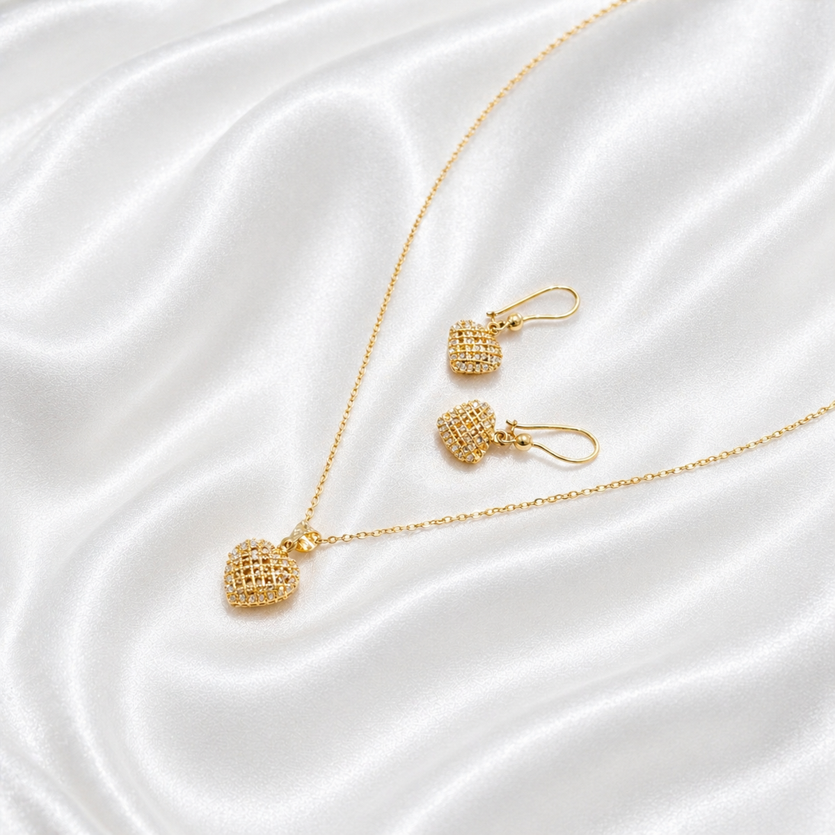 Heart Gold Half Set - 18k - image 1