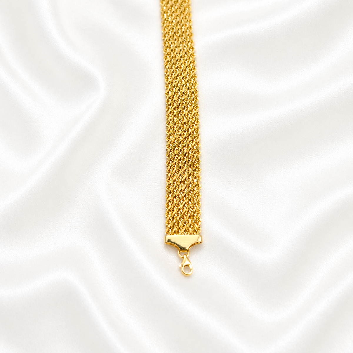 Wide Rop Bracelet - 18k Gold - image 2