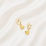 Heart Gold Earring - 21k - image 3