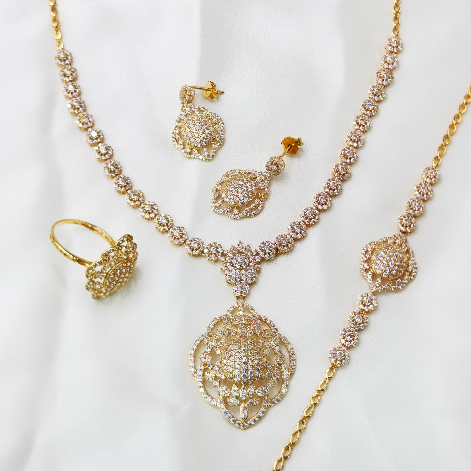 Full Set - 18K Gold With Ston